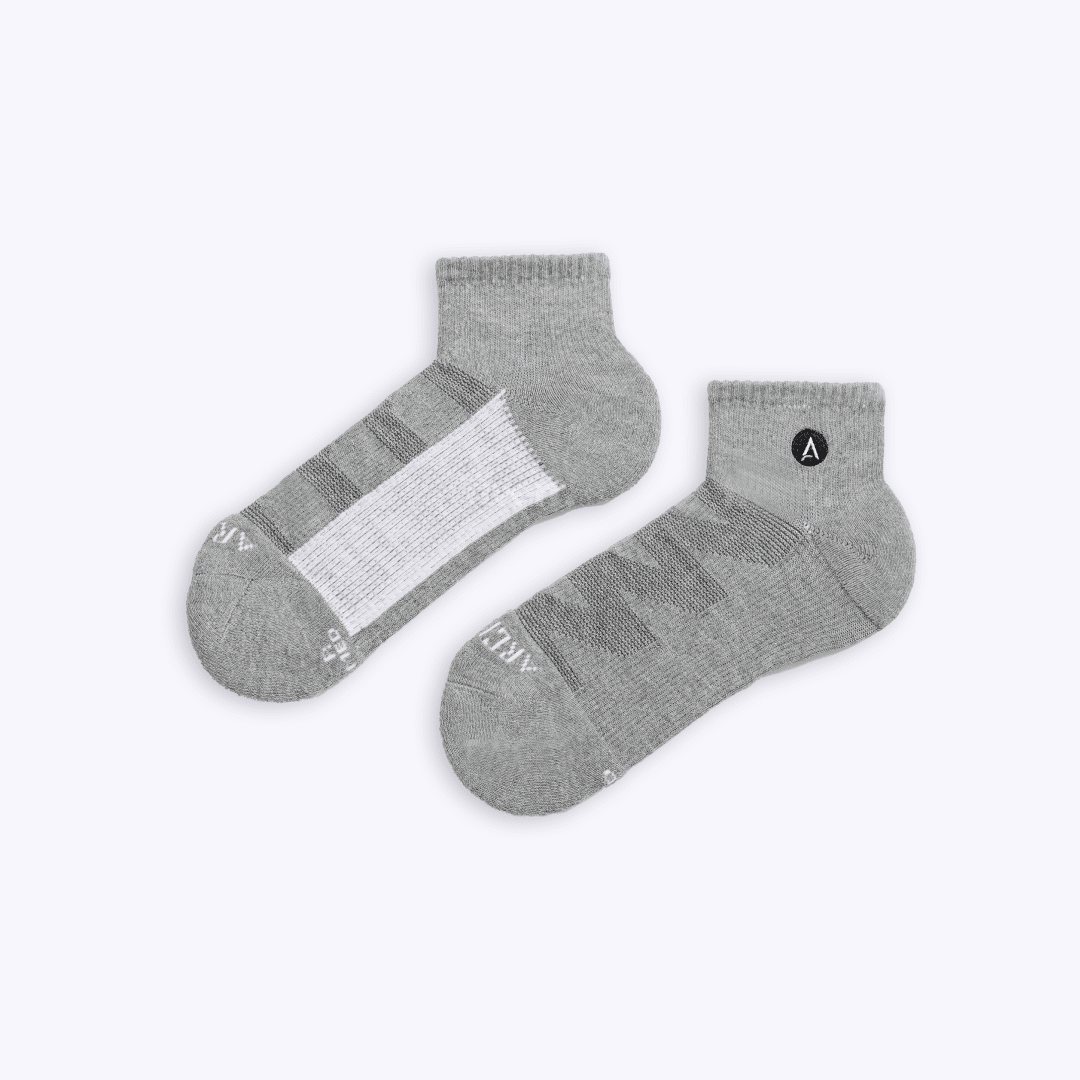 ArchTek® Quarter Socks Bundles athletic socks ArchTek Gray 3 Pack Small