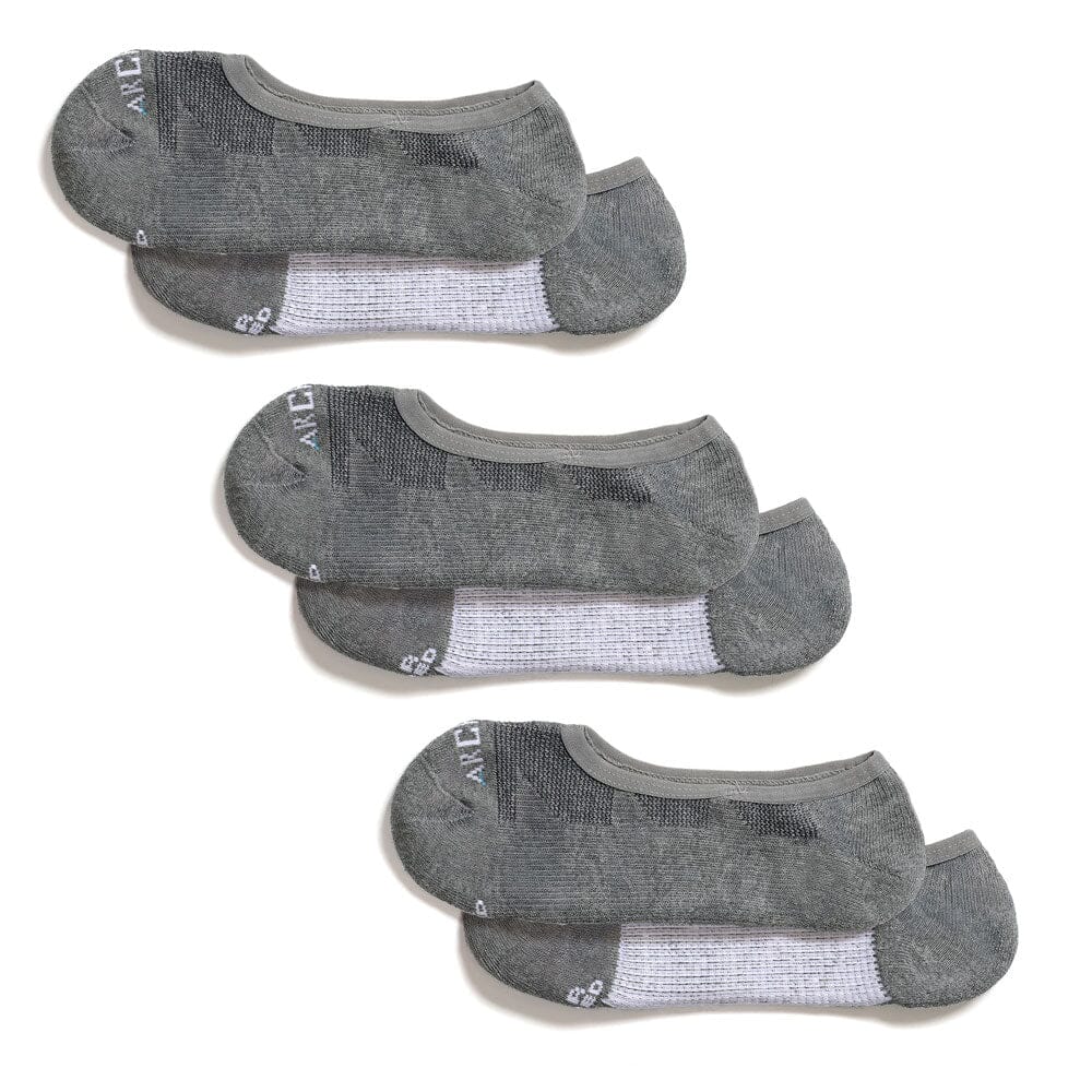 ArchTek® No Show Socks Bundles athletic socks ArchTek Gray 3 Pack Small