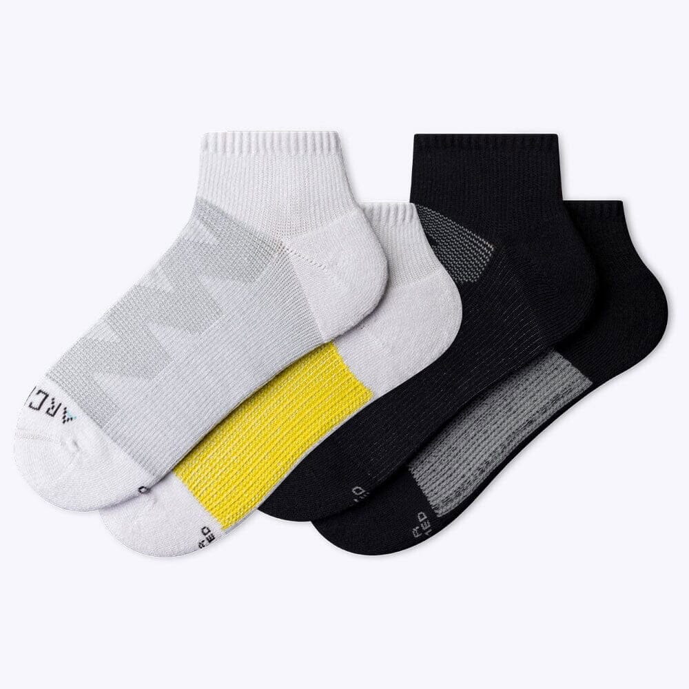 ArchTek® Quarter Socks Bundles athletic socks ArchTek 4 Pack White/Black Combo Small
